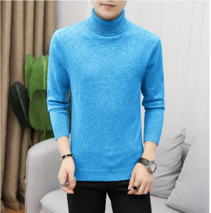 Men's Cotton Turtleneck Sweater - Elegant Design