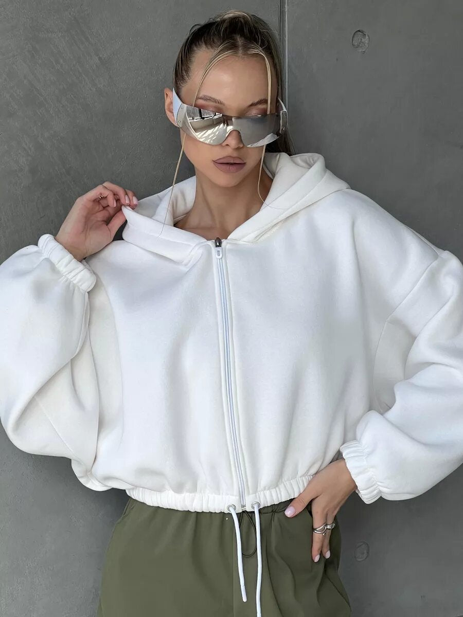 Women's Oversized Hoodie with Zipper