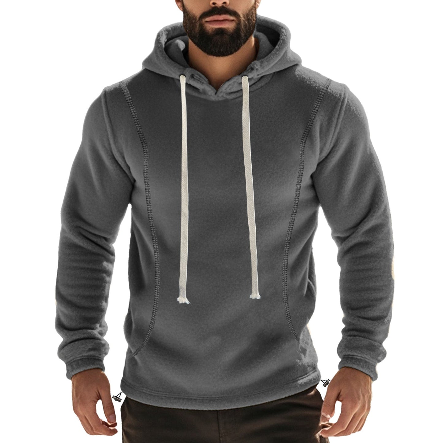 Men's Premium Fleece Hoodie Kangaroo Pocket Modern Design