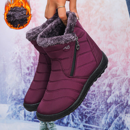 Women's Winter Boots Warm Cozy Zipper