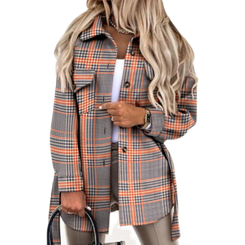Women's Oversized Flannel Shacket Soft and Comfortable