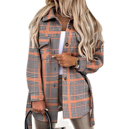 Women's Oversized Flannel Shacket Soft and Comfortable