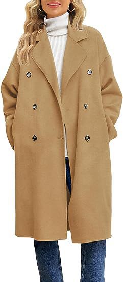 Women's Wool Coat Elegant Casual Double-breasted