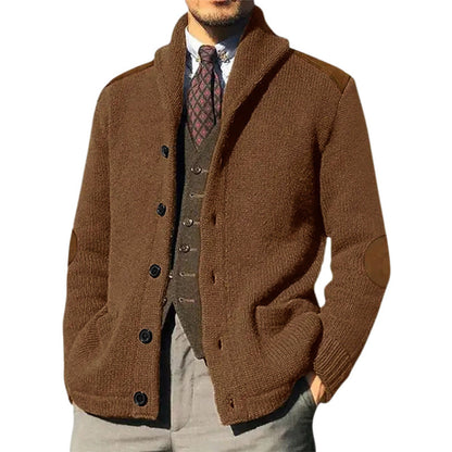 Men's Knitted Cardigan Soft Modern Shawl Collar