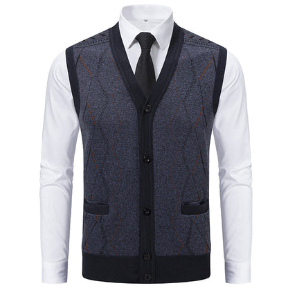 Herren Strickweste Modern Raffiniert mit Taschen