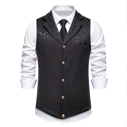 Men's Suit Vest Elegant Floral Pattern High Quality