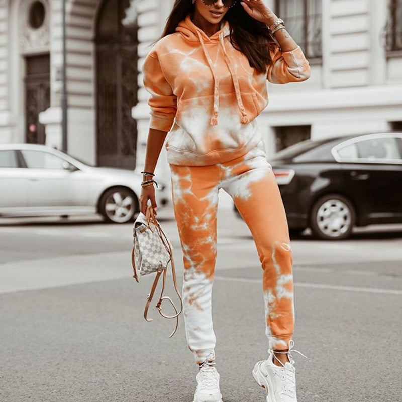 Women's Casual Tie-Dye Sweatpant Set