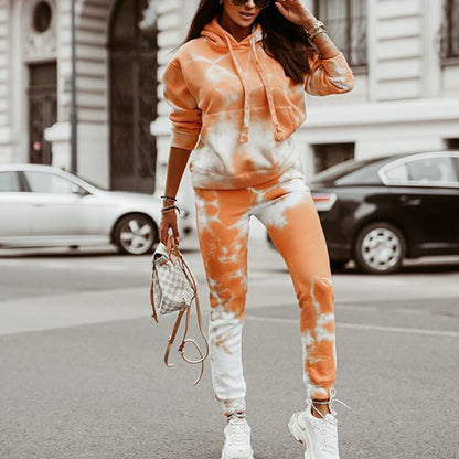 Women's Casual Tie-Dye Sweatpant Set