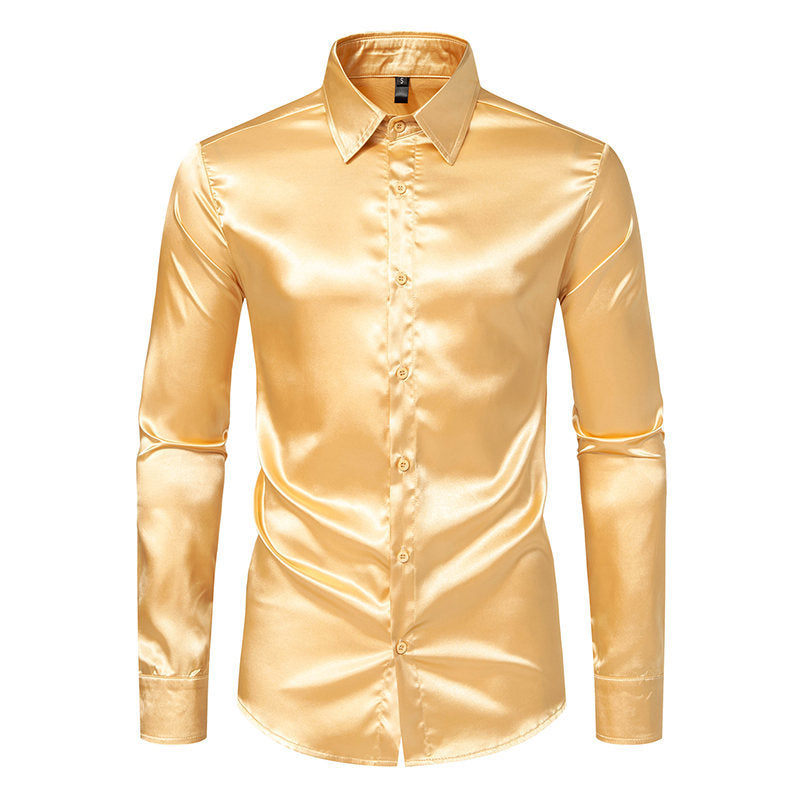 Men's Elegant Satin Shirt with Sheen