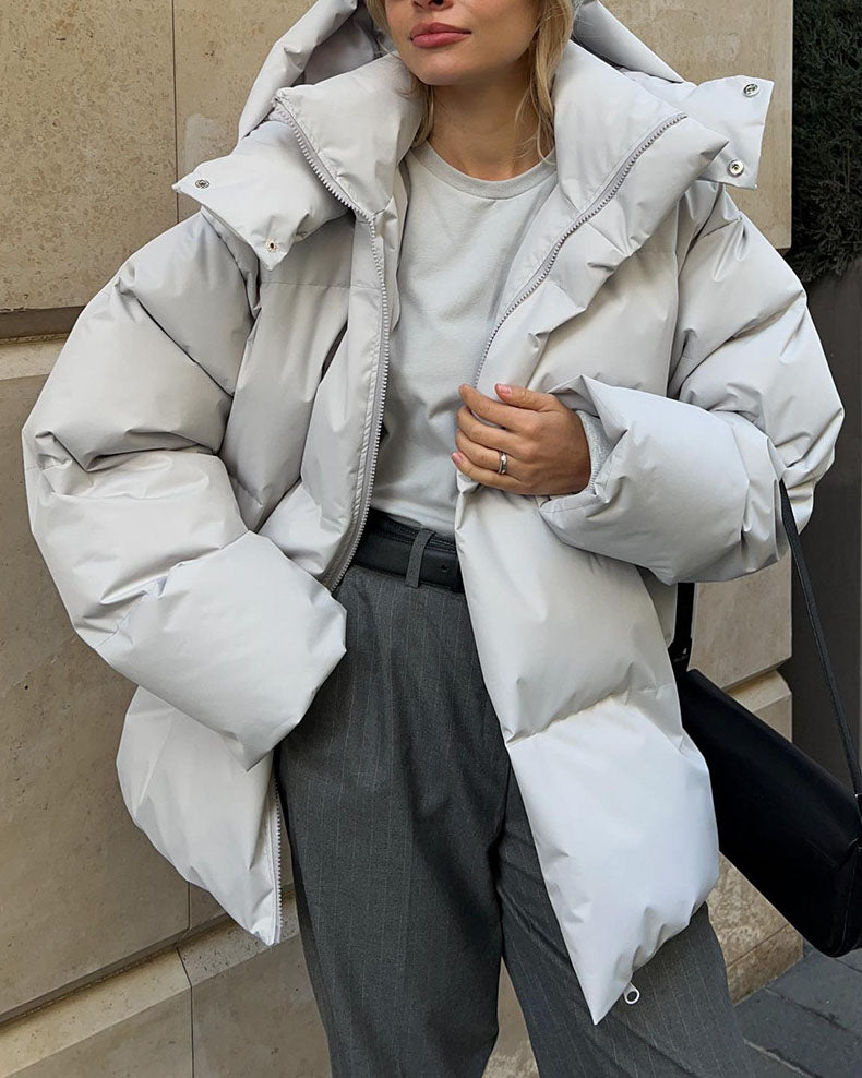 Stylish Hooded Jacket Women Loose Fit