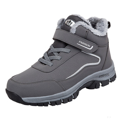 Women's Warm-Lined Hook and Loop Fastener Hiking Shoes
