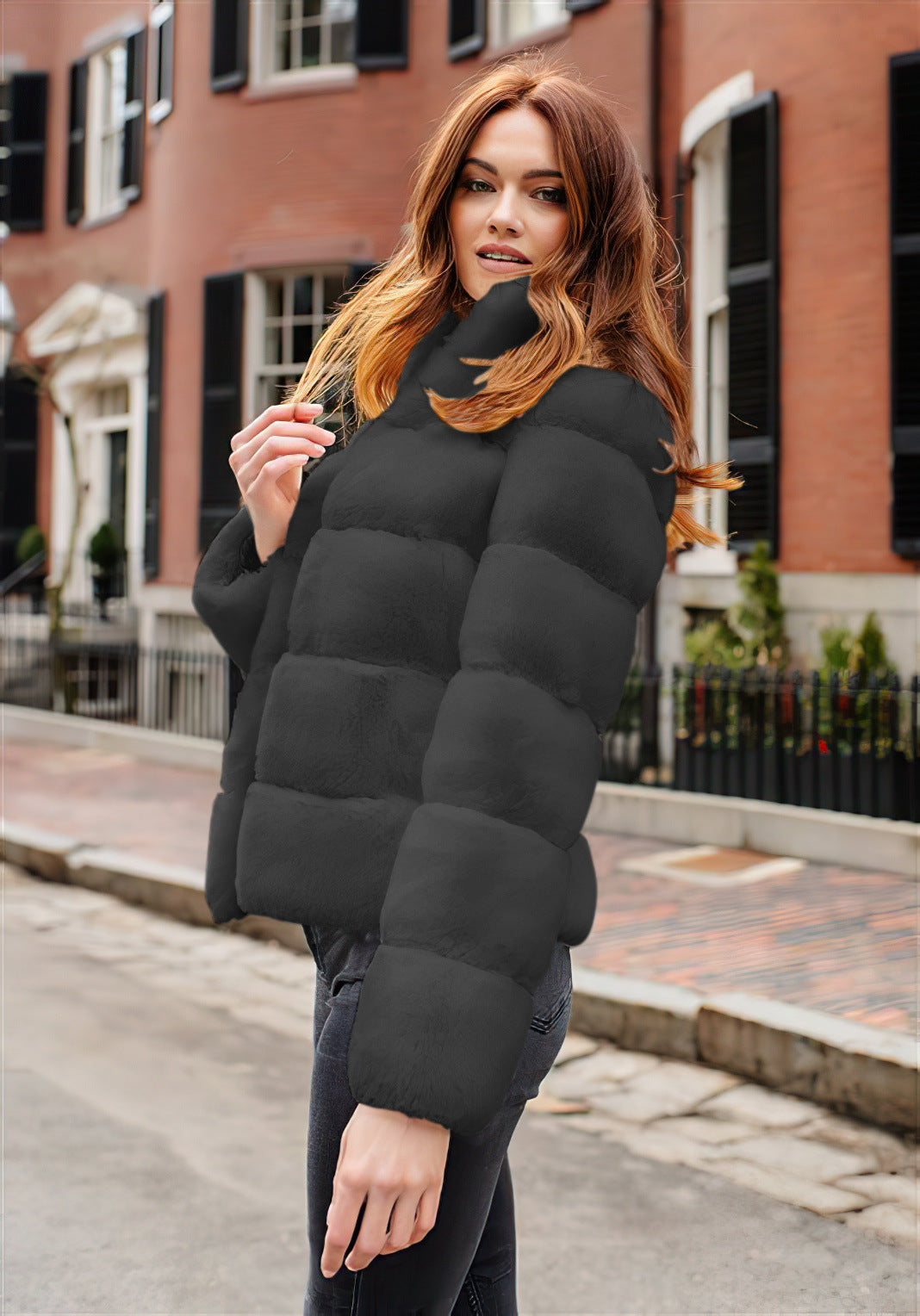 Women's Winter Down Jacket High-Collar Style