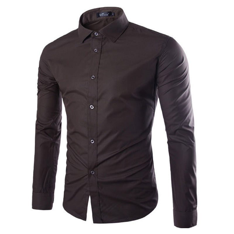 Men's Shirt Elegant Long-Sleeve Modern