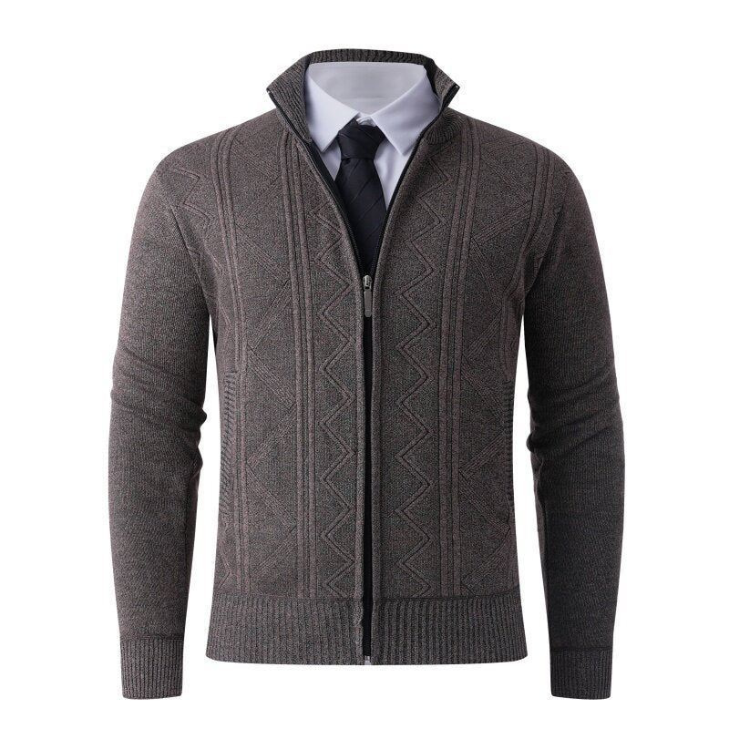 Men's Cardigan Modern Elegant Zipper Design