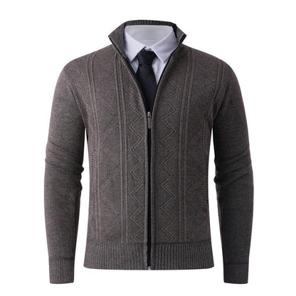 Men's Cardigan Modern Elegant Zipper Design