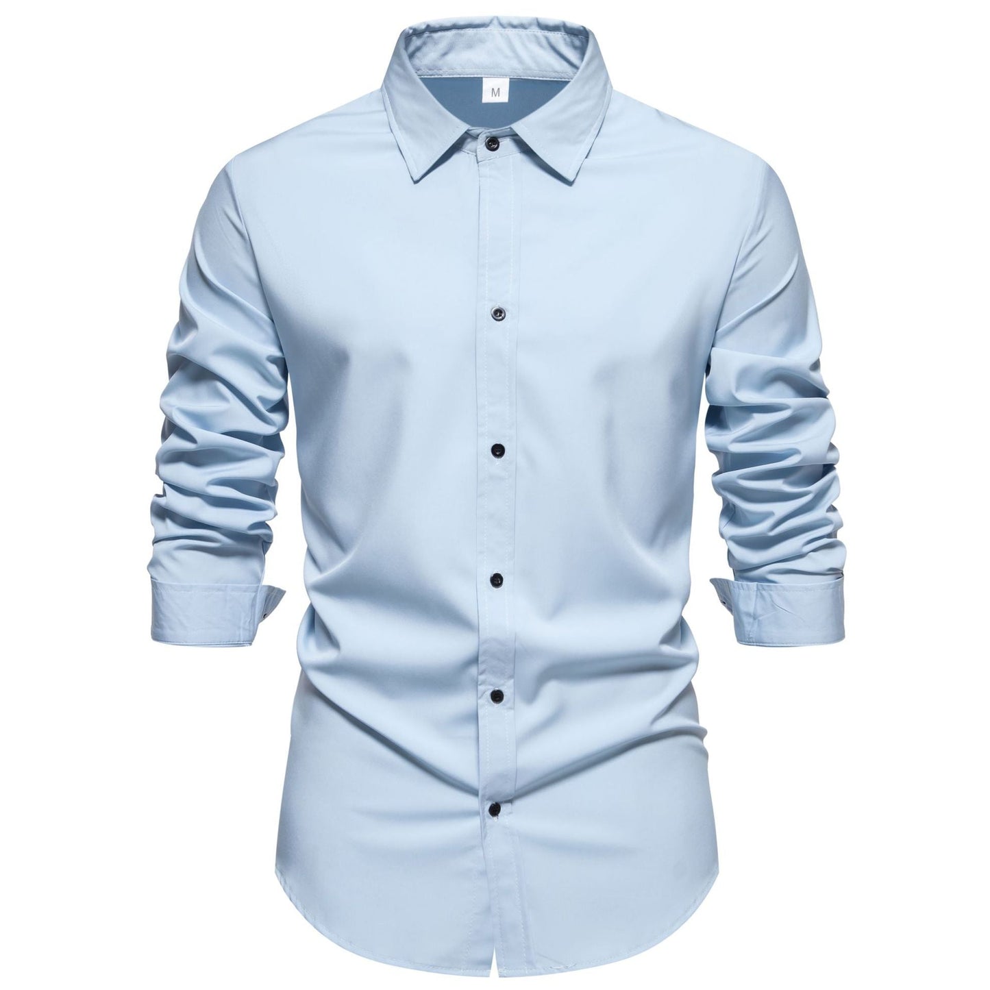 Men's Long-Sleeved Cotton Shirt Modern Fit