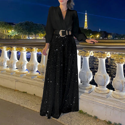 Women's Evening Dress Elegant Shimmering Flower