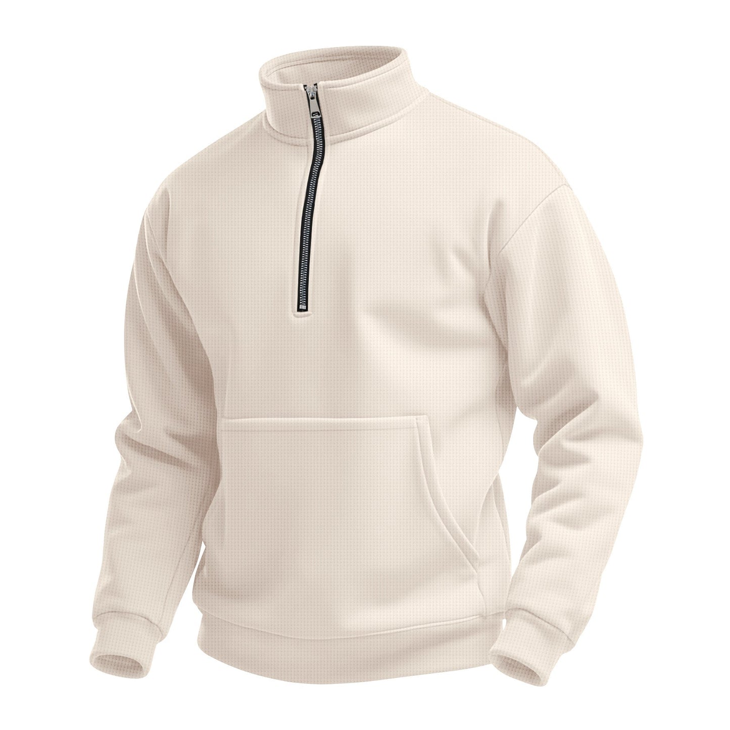 Men's Fleece Pullover Stand-up Collar Kangaroo Pocket Practical