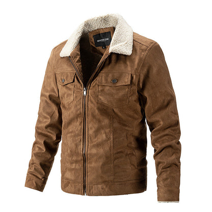 Men's Winter Jacket Faux Fur Collar Practical