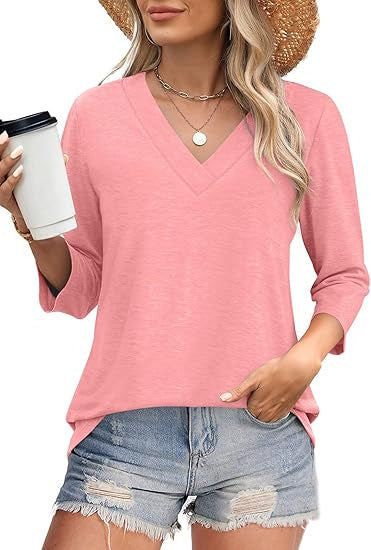 Women's Top V-Neck Elegant Blouse
