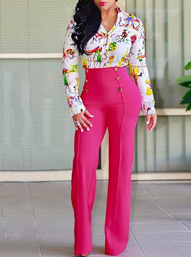 Elegant Women's High-Waisted Palazzo Pants
