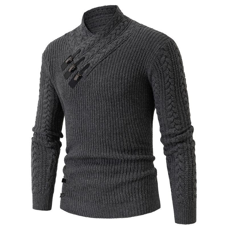 Men's Knitted Jumper Asymmetrical Modern Design