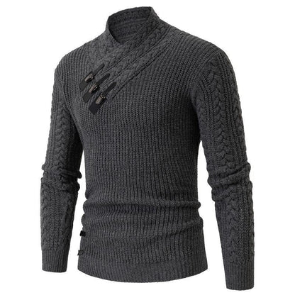 Men's Knitted Jumper Asymmetrical Modern Design