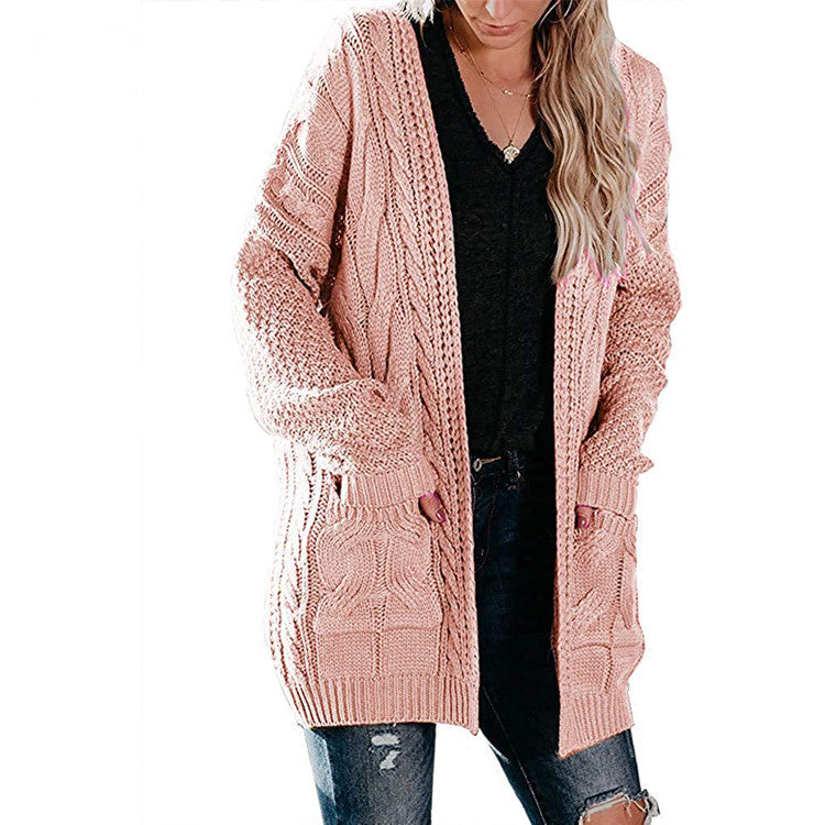 Women's Cardigan Chunky Knit Feminine Practical
