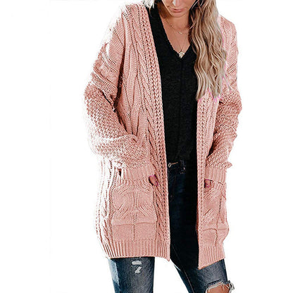 Women's Cardigan Chunky Knit Feminine Practical