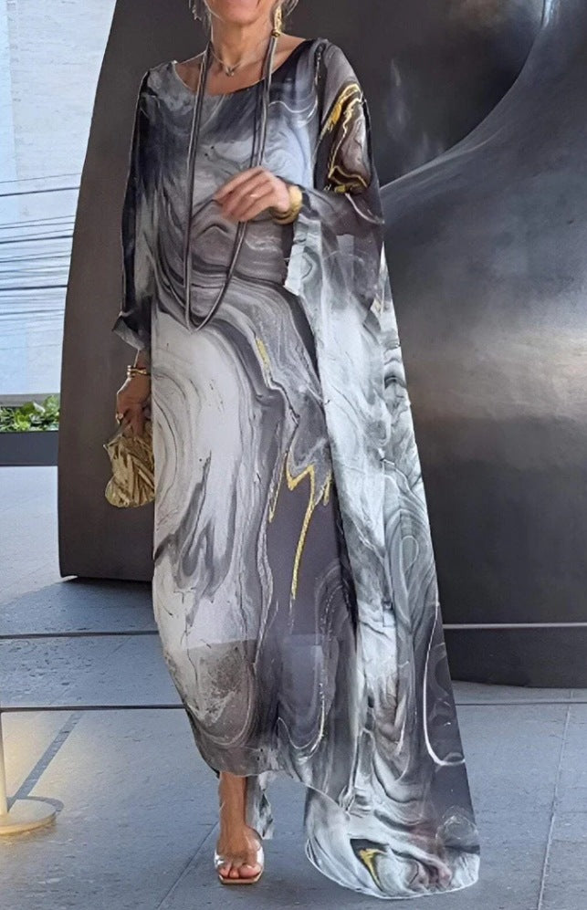 Women's Kaftan Dress Generous Floral Pattern
