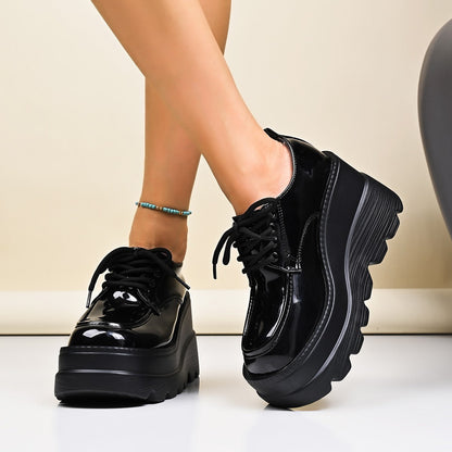 Women's Platform Shoes Shiny Non-Slip Wedding Shoes