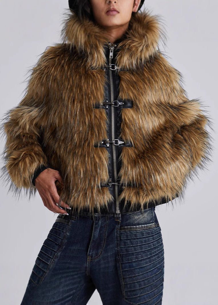 Luxe Faux Fur Jacket Elegant Design
