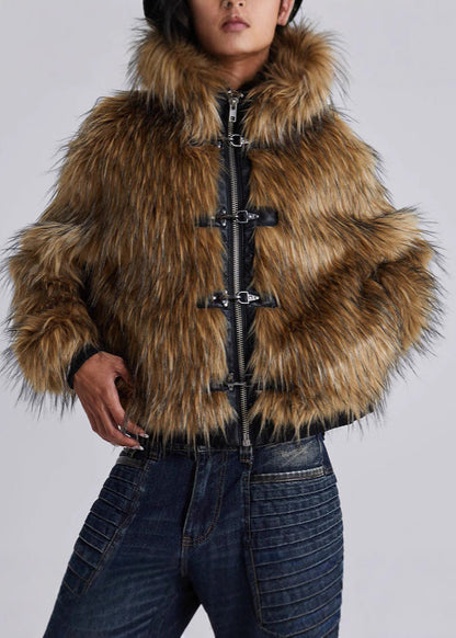 Luxe Faux Fur Jacket Elegant Design