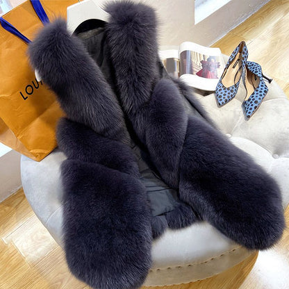 Women's Fur Vest Luxury Coat