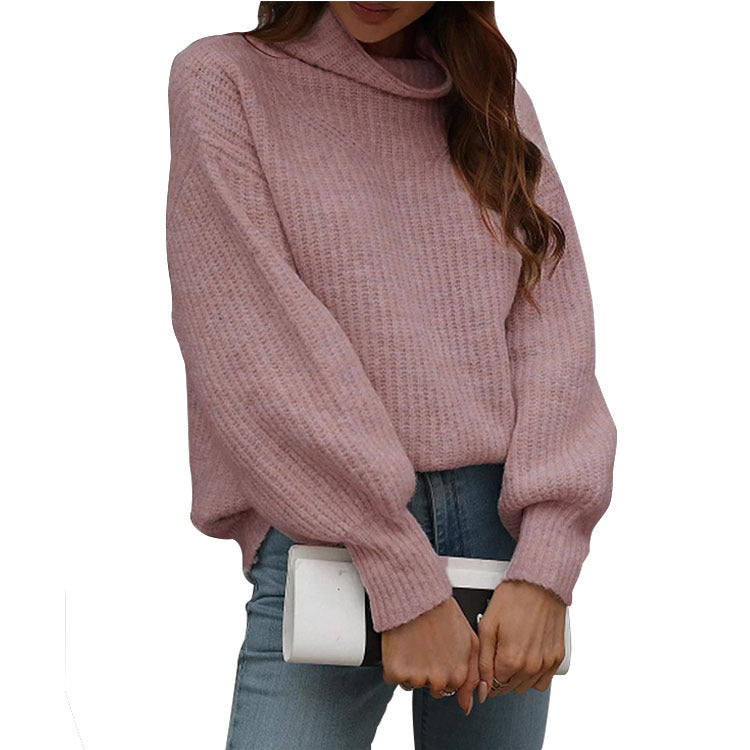 Women's Pullover Loose Turtleneck Trendy Oversized