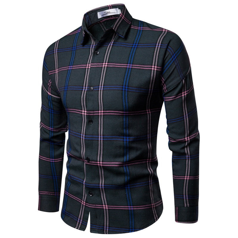 Men's Plaid Flannel Shirt Modern Comfortable