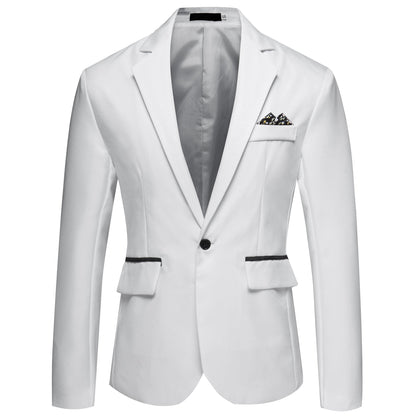 Men's Suit Jacket Elegant Black Satin