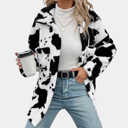 Warme Winterjacke Frauen Plüsch Mantel - IdealeKleiden