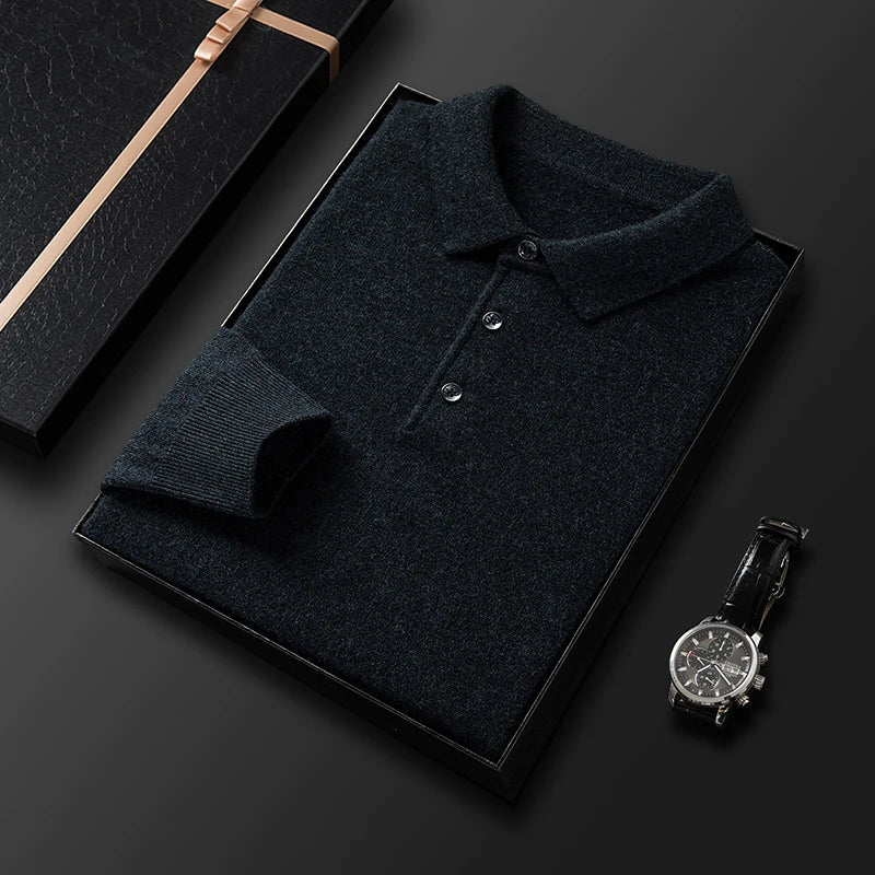 Men's Modern Knitted Polo Shirt