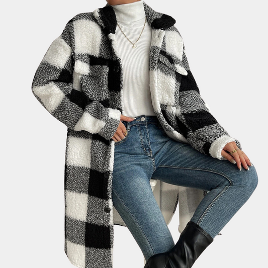 Weiche Winterjacke Damen Teddy Mantel - IdealeKleiden