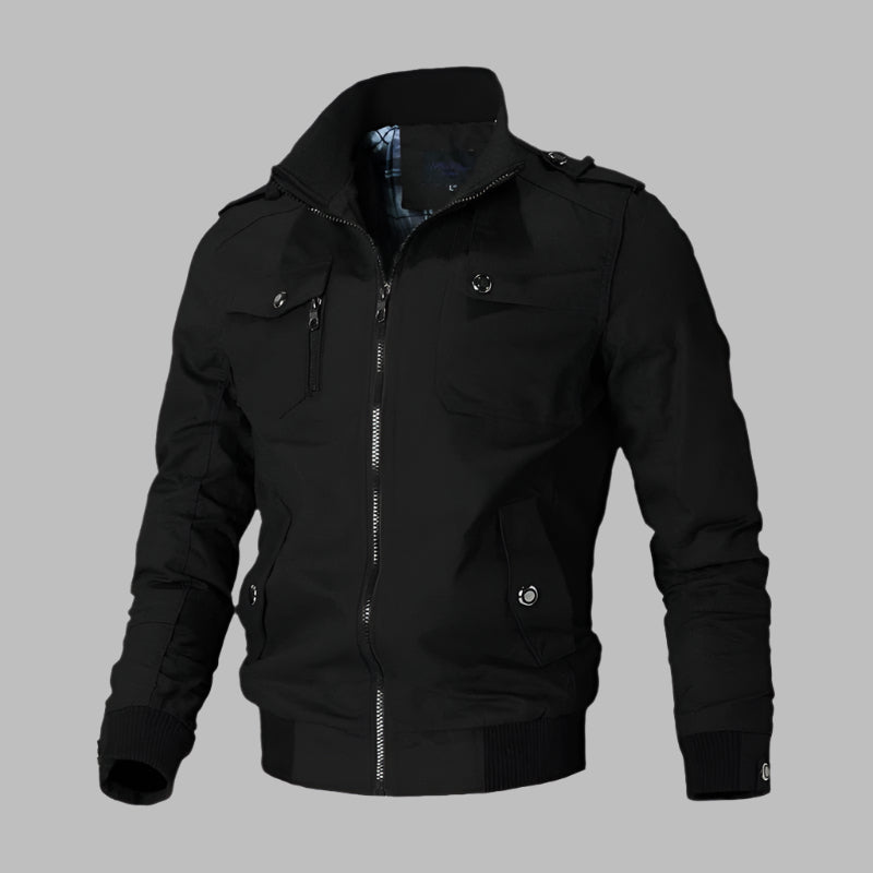 Comfortable Bomber Jacket Cotton Relaxed Fit Zipper