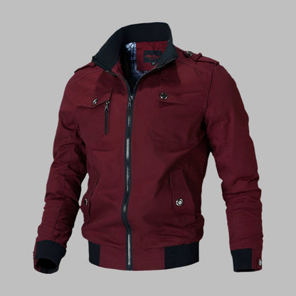 Comfortable Bomber Jacket Cotton Relaxed Fit Zipper