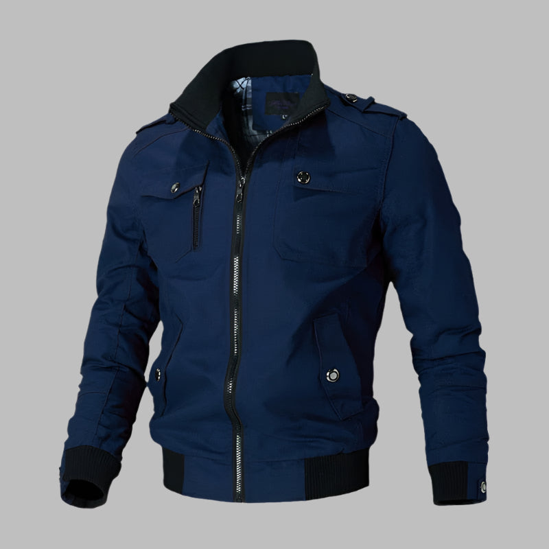 Comfortable Bomber Jacket Cotton Relaxed Fit Zipper