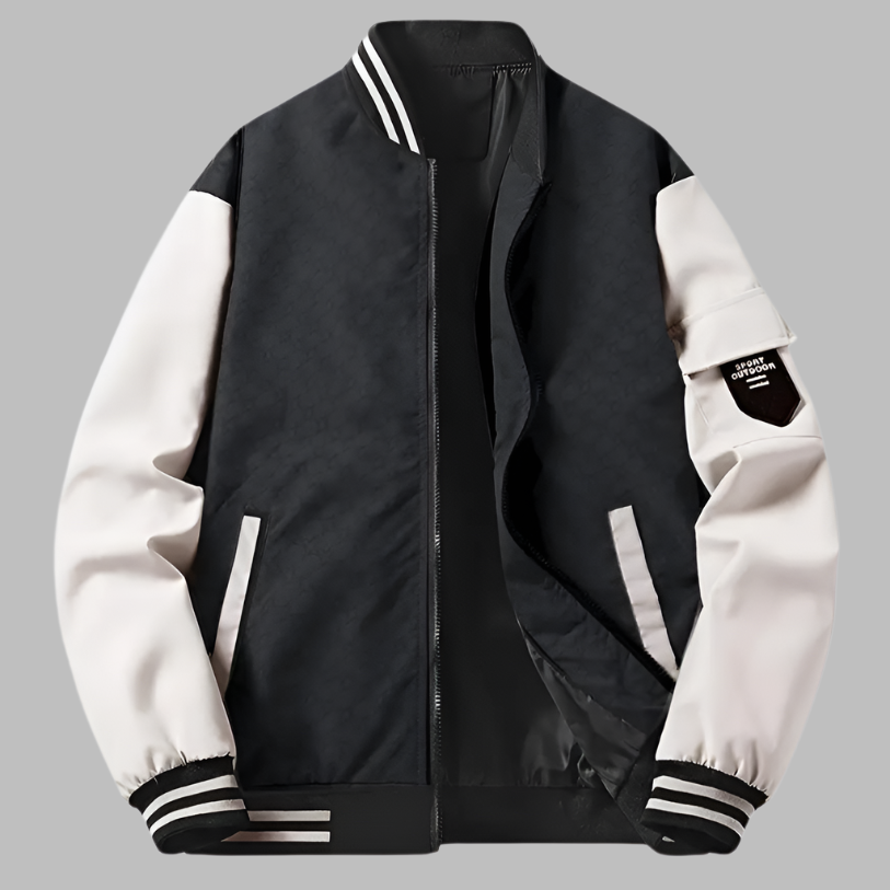 Bomber jacket Casual style Smooth look Contrast
