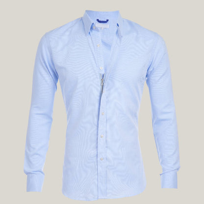Men's Long-Sleeve Modern Zip Shirt