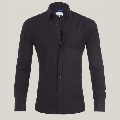 Men's Long-Sleeve Modern Zip Shirt