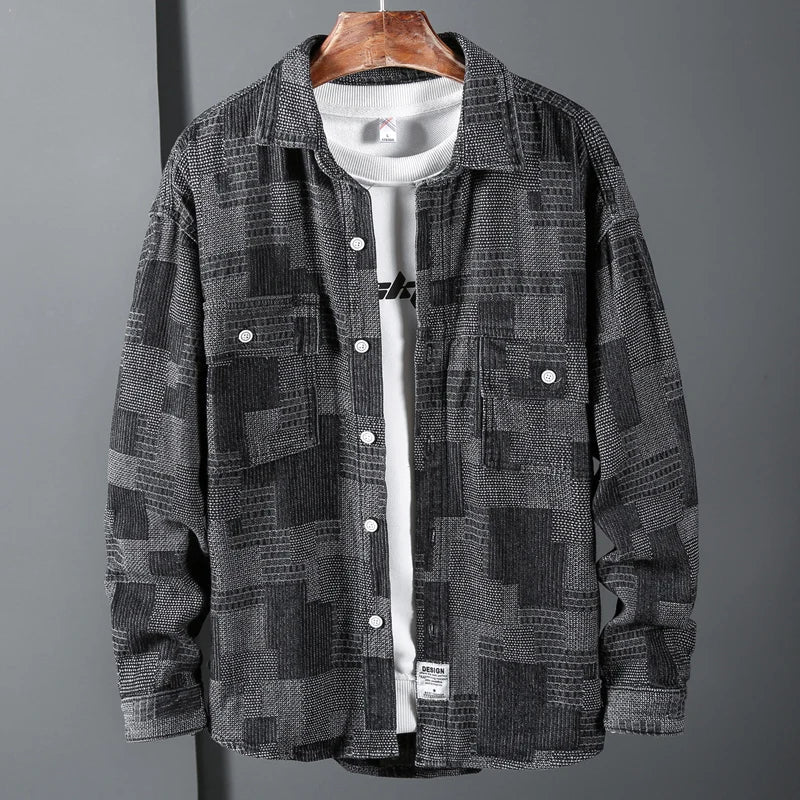 Men's Long Sleeve Button-Down Shirt Elegant