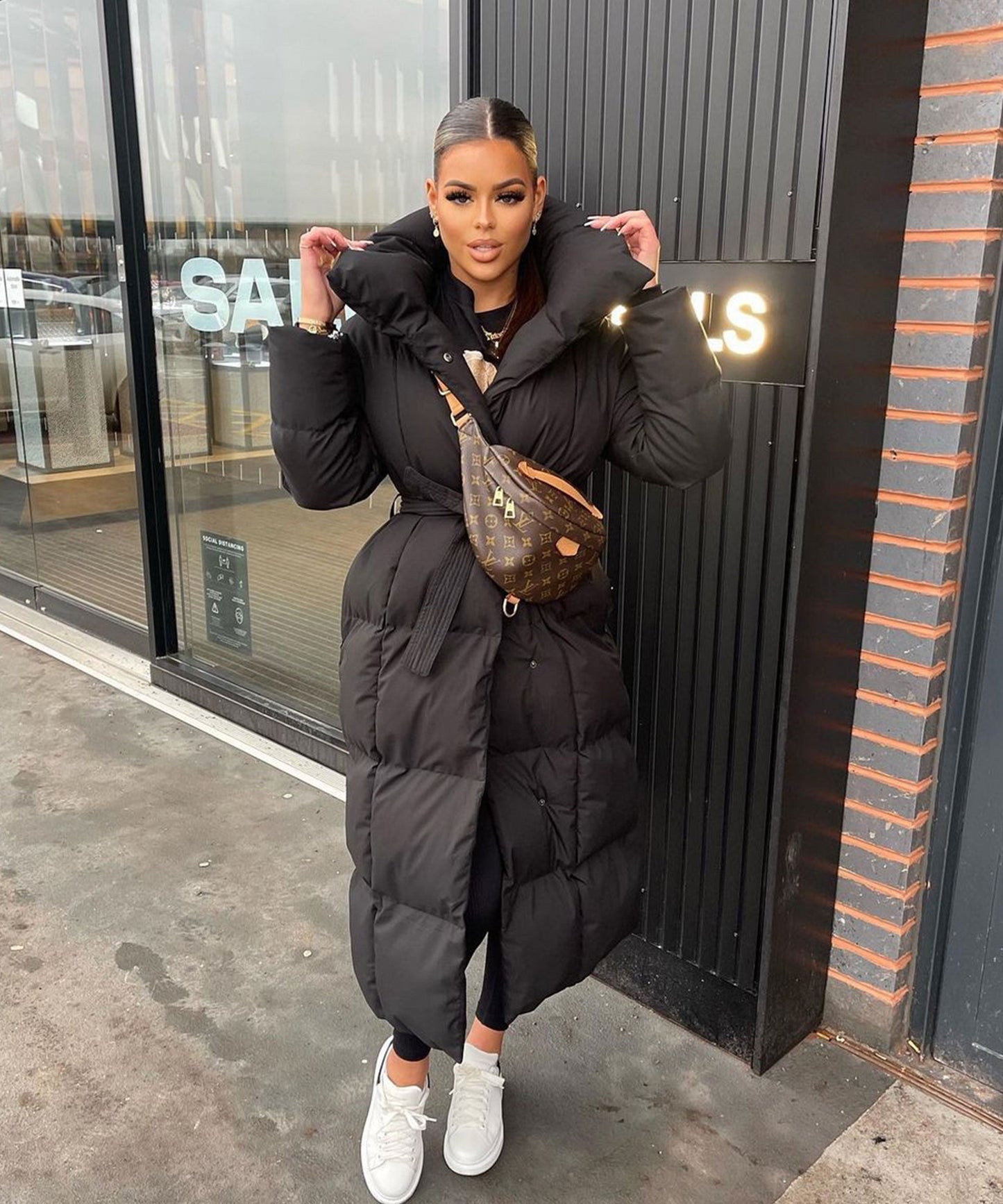 Damen Winterparka Oversized Lang Steppweste - IdealeKleiden