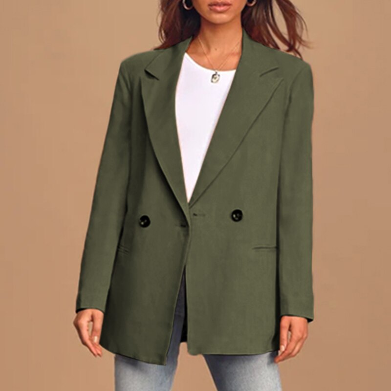 Elegant Blazer Oversized Double-Breasted Classic