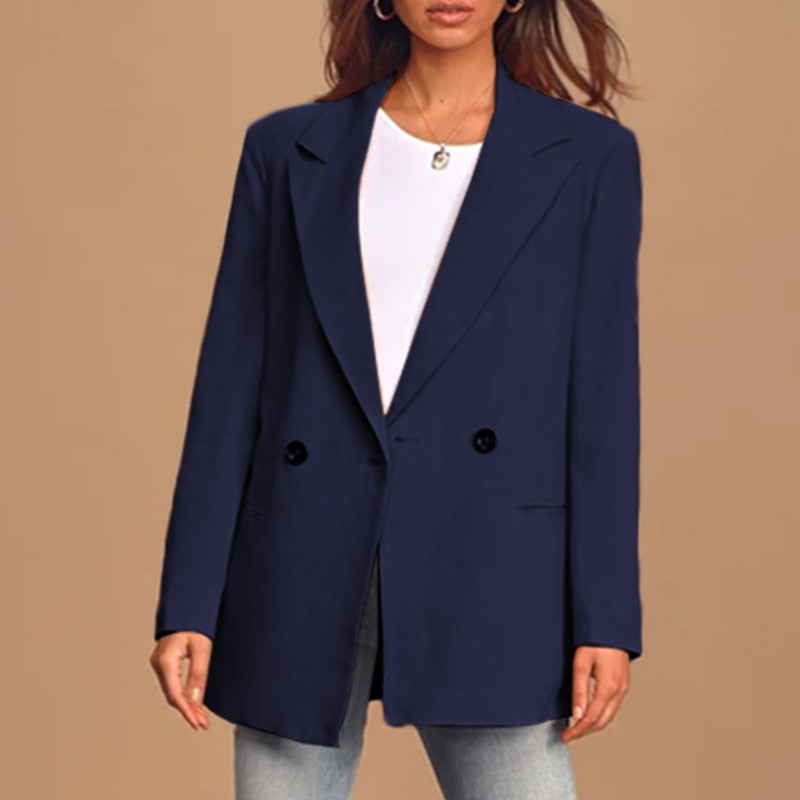 Elegant Blazer Oversized Double-Breasted Classic